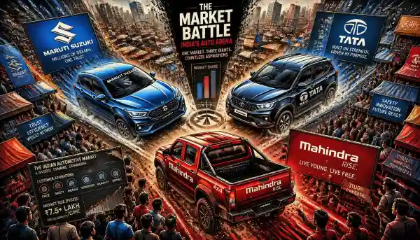 Maruti Tata Mahindra car market battle
