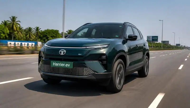 Tata Harrier EV highway ride quality and high-speed stability on Indian roads