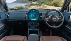 Mini Countryman C interior cabin and circular OLED dashboard