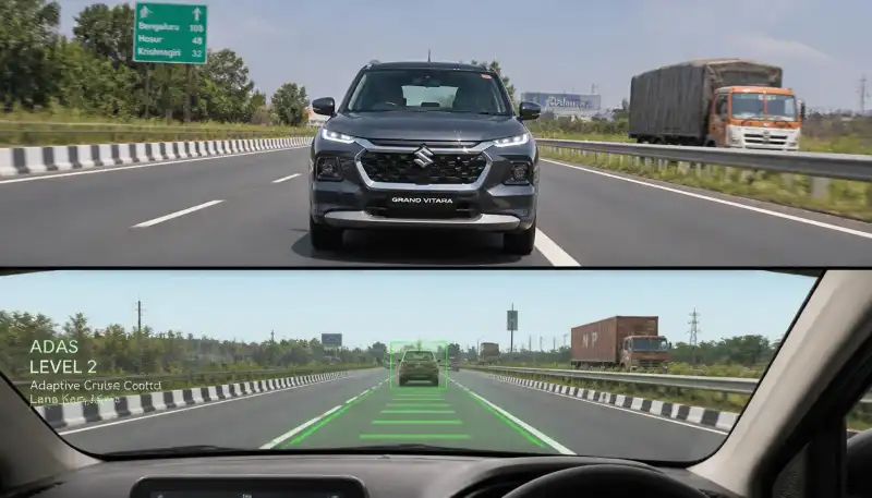 Level 2 ADAS testing on Indian road