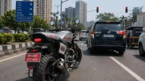 Triumph Tracker rear design side view