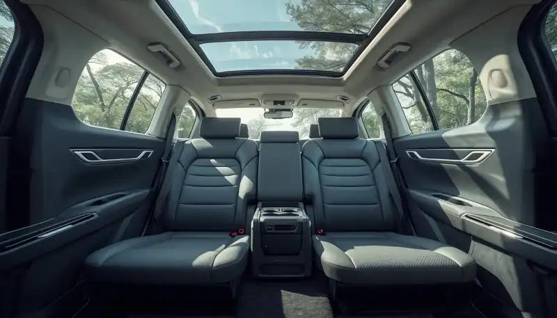 Tata Harrier EV rear seat legroom and rear AC cooling vents