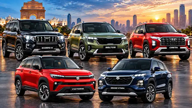 Best cars under 15 lakh in India - Scorpio N, Seltos, Creta, Victoris and Grand Vitara