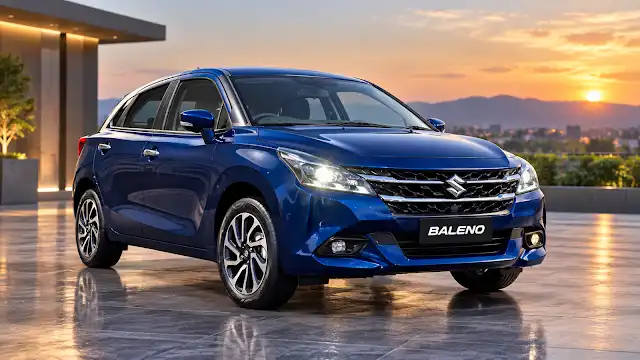 New Maruti Baleno front profile wider grille LED headlamps
