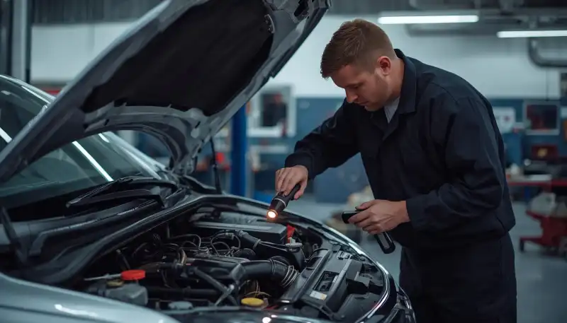 Car fuel system inspection check